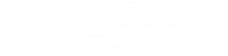 Copyright ©2016, Susie Christian Artwork by Susie Christian© All Rights Reserved by respective parties. No portion of this site may be duplicated or reused in any form without the express written permission of Susie Christian Last Updated December 17, 2016 Bear Canyon Productions